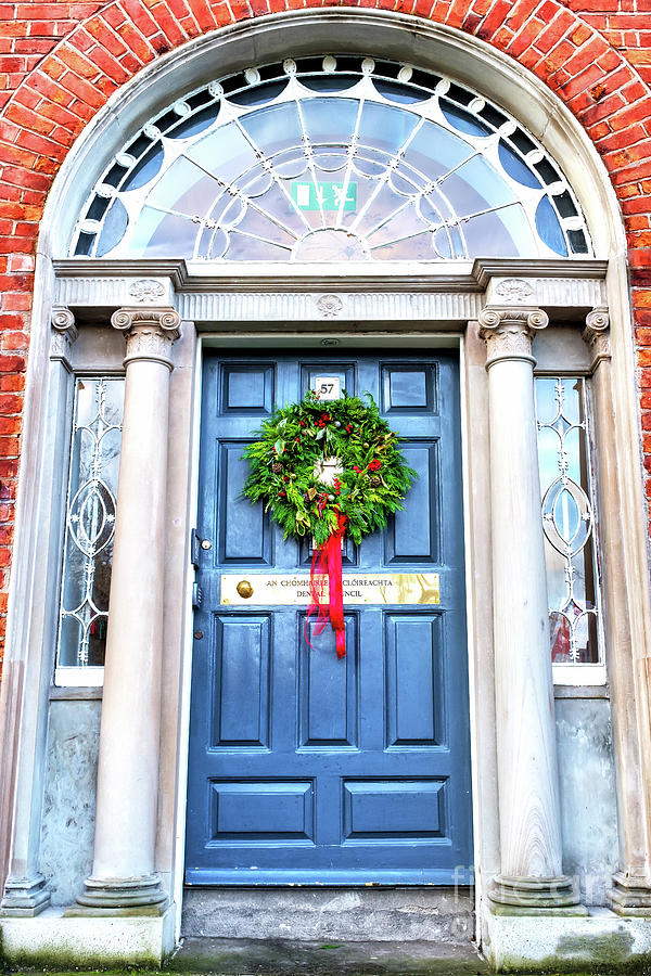 Christmas Dental Council Door in Dublin Photograph by John Rizzuto