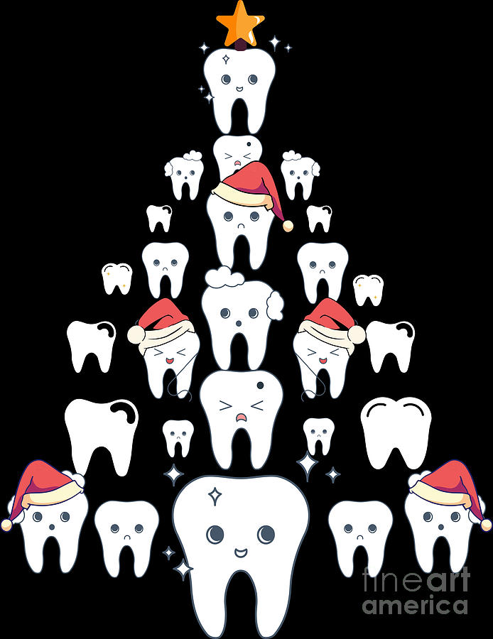 Christmas Dentistree Funny Dentist Xmas T Digital Art By Haselshirt Pixels