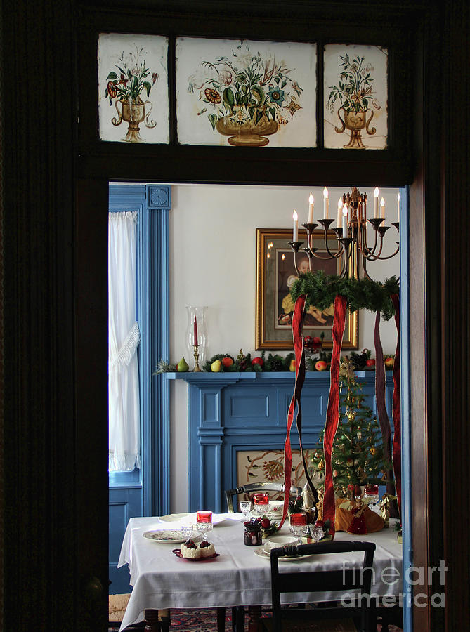 Christmas Dining Room Decor 0446 Photograph by Jack Schultz