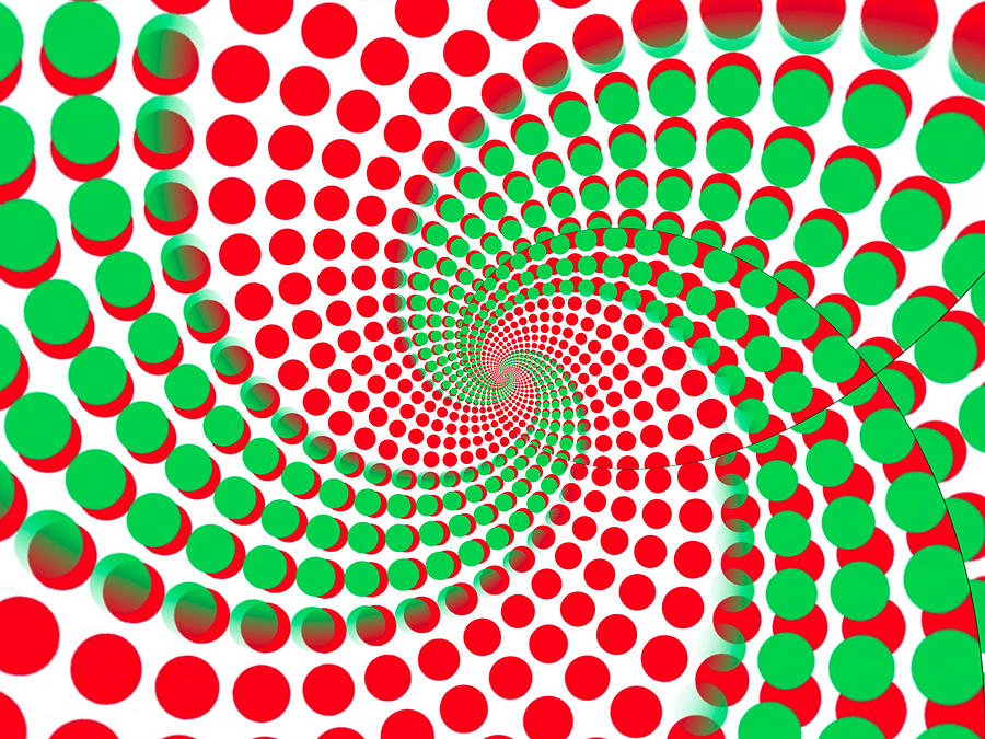 Christmas Dot Spiral 2 Digital Art by Eileen Backman