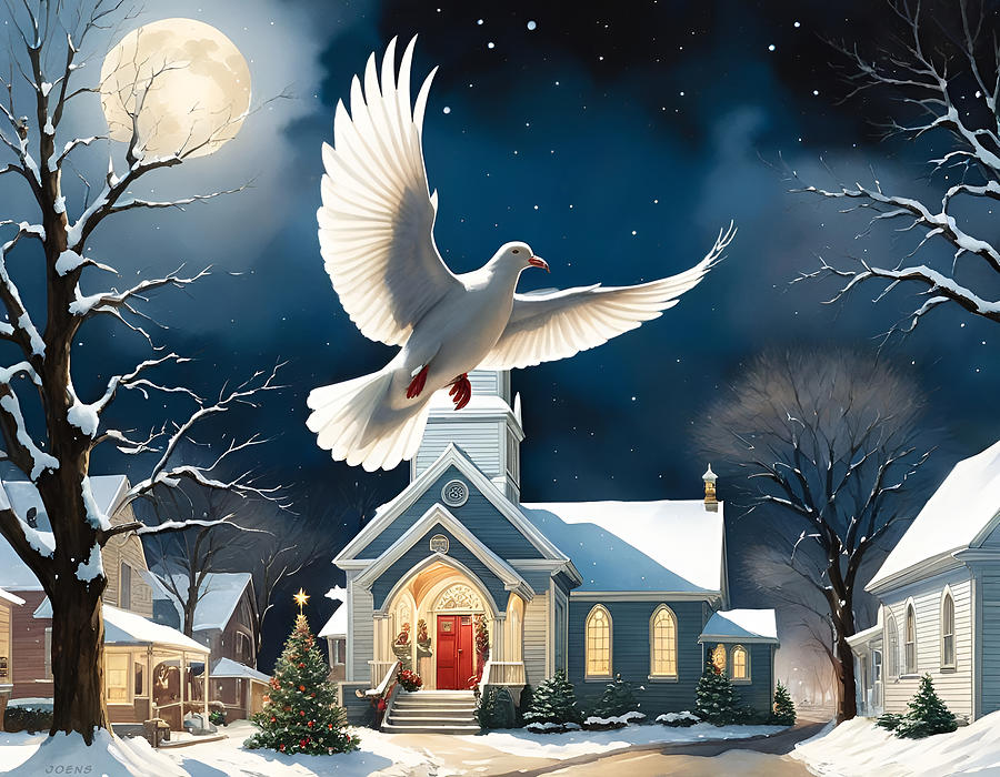 Christmas Dove Digital Art by Greg Joens