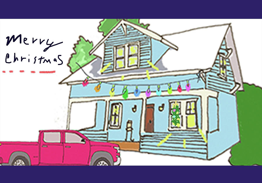 Christmas driveway Drawing by Ashley Rice Christmas driveway Drawing by Ashley Rice