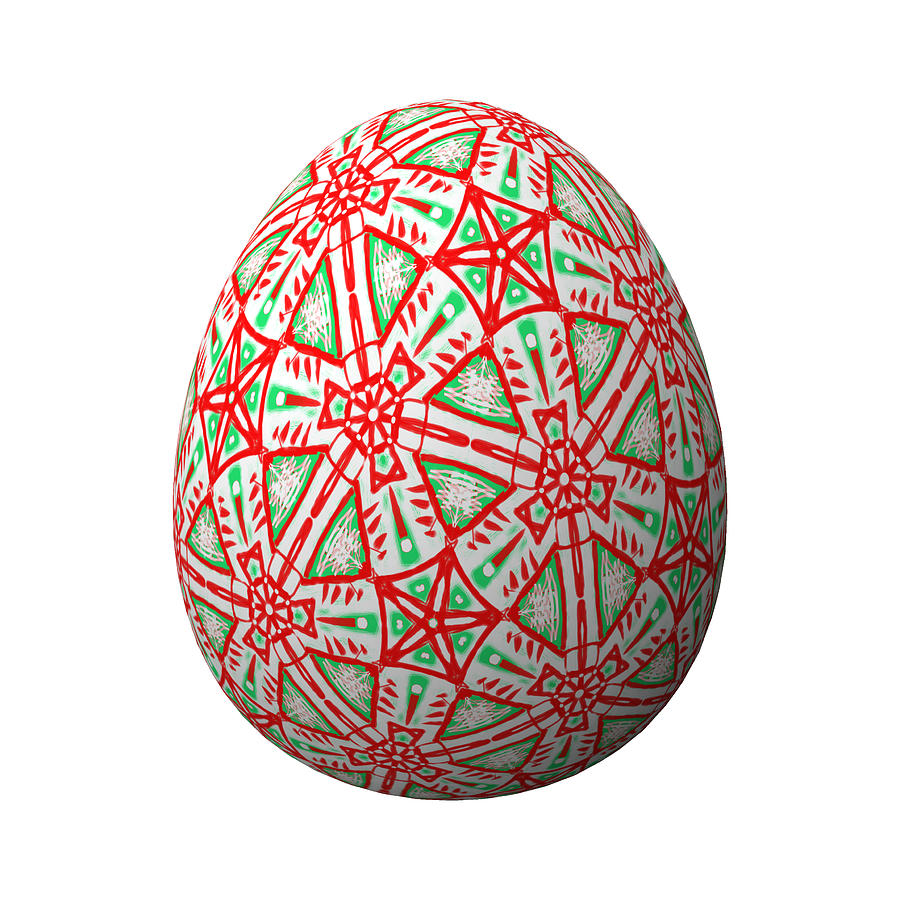 Christmas Egg C2 Digital Art by Eileen Backman