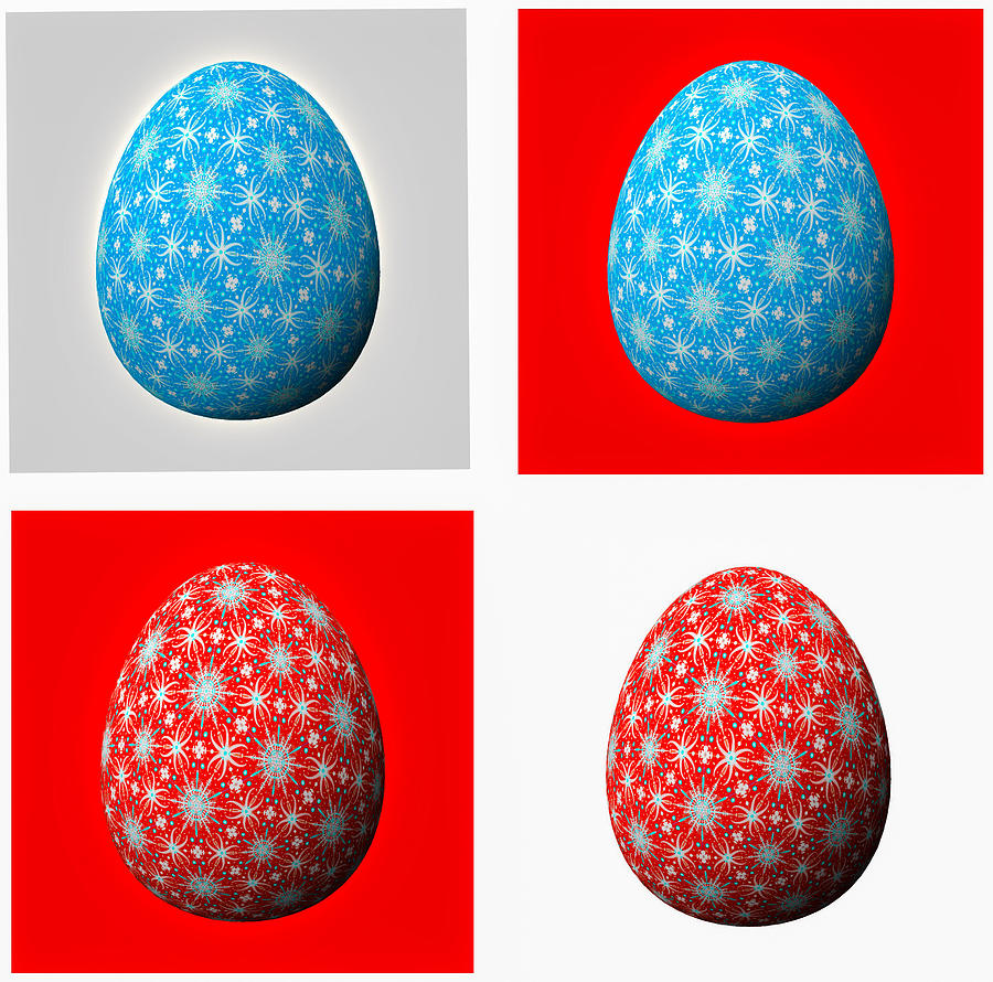 Christmas Egg Pop Art 5 Digital Art by Eileen Backman