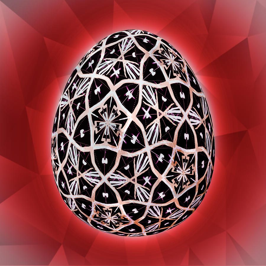 Christmas Egg Red Delight Digital Art by Eileen Backman