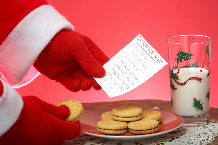Christmas Eve Cookes & Milk With Wishlist Photograph by Tacojim