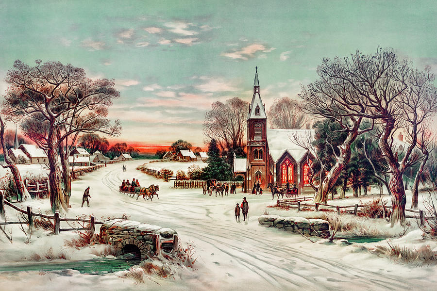 Christmas Painting - Christmas Eve by Hoover and Son
