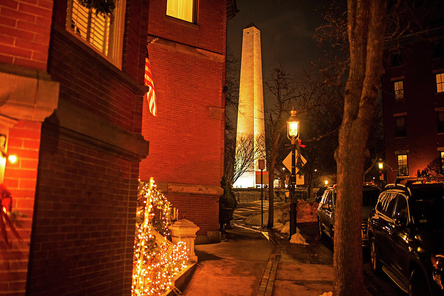 Christmas Eve in Charlestown Massachusetts Bunker Hill Memorial Photograph by Toby McGuire