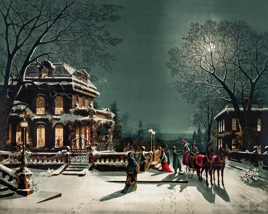 Christmas Painting - Christmas Eve by Joseph Hoover and Sons Co