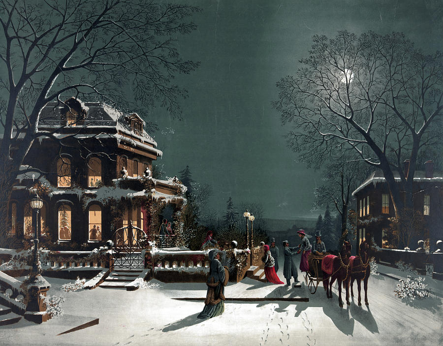 Christmas Eve Painting by Long Shot