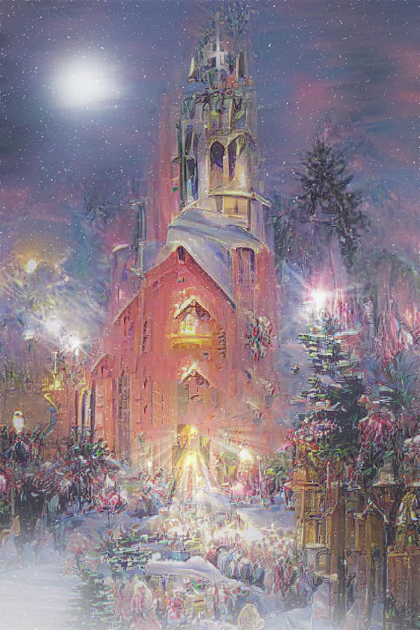 Christmas Eve Midnight Mass Digital Art