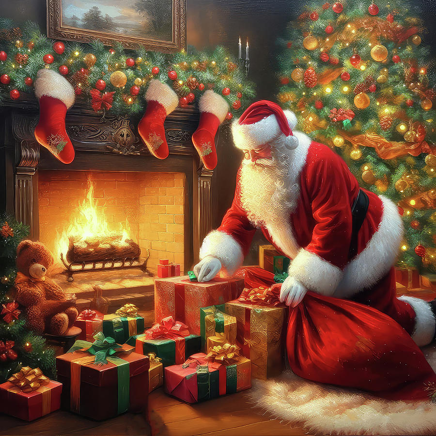 Christmas Eve Santa Digital Art by HH Photography of Florida