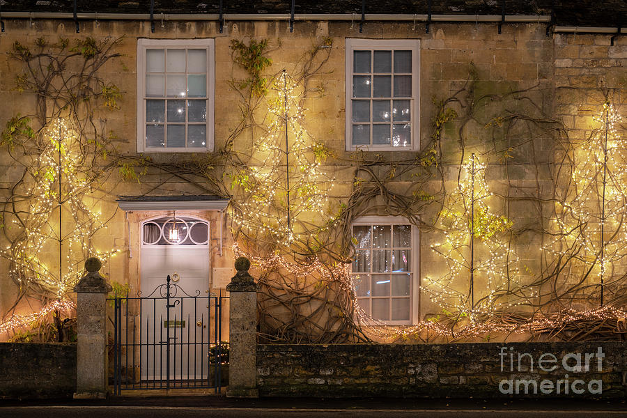 Christmas Fairy Lights on a Broadway House  Photograph by Tim Gainey