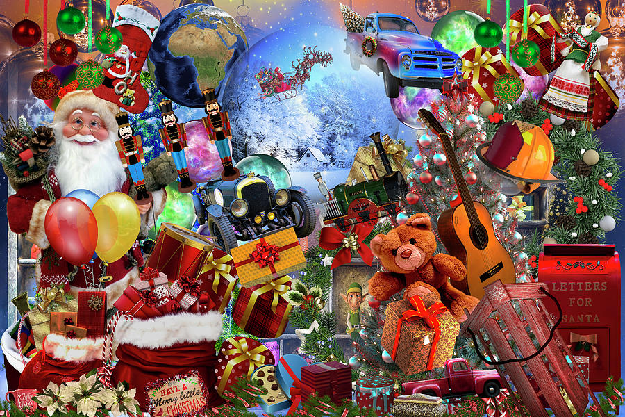Christmas Fantasy  Digital Art by Debra and Dave Vanderlaan