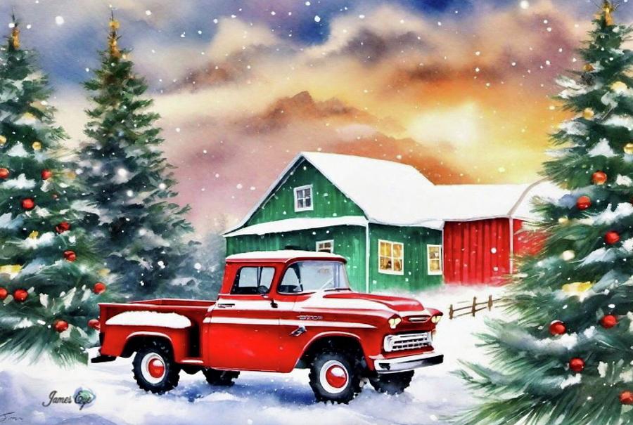 Christmas Farm Digital Art by James Eye - Fine Art America