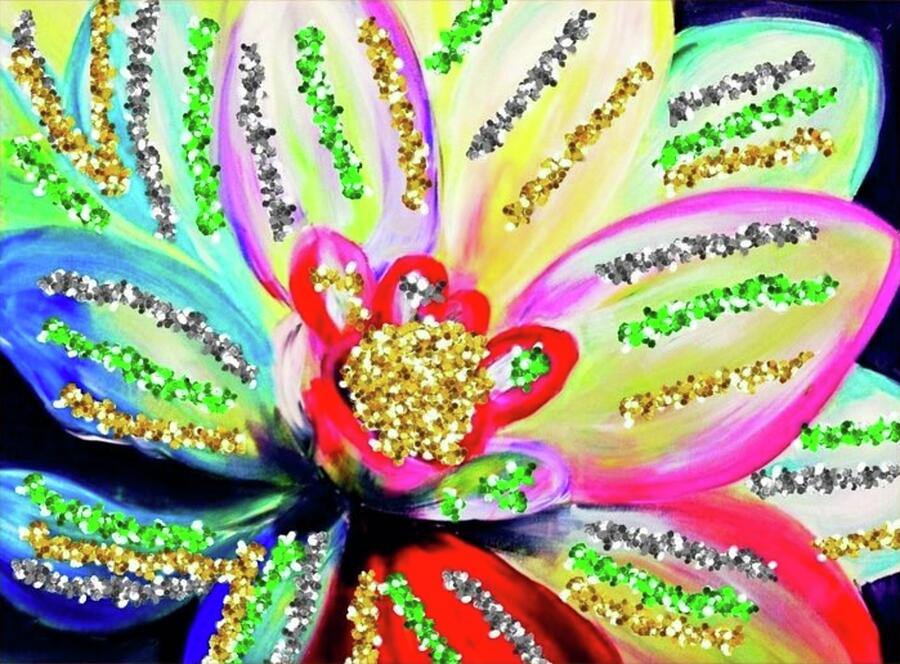 Christmas Flower Painting by Cherry Vercher Christmas Flower Painting by Cherry Vercher