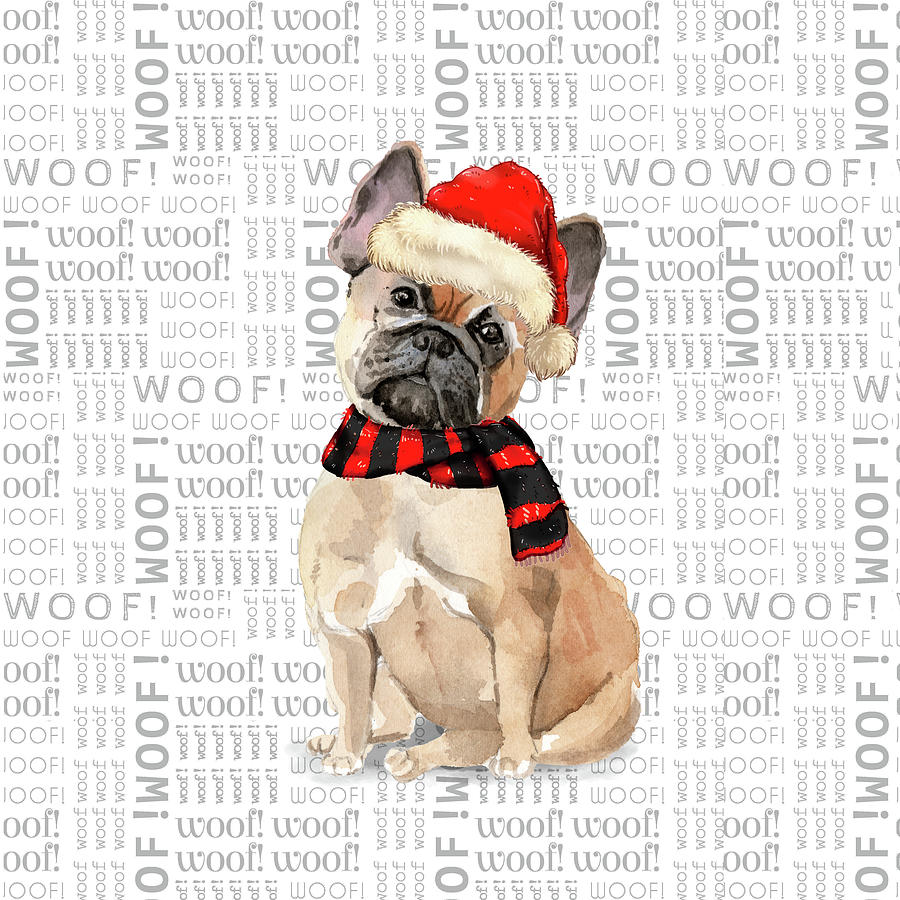 Christmas French Bulldog Digital Art by Doreen Erhardt
