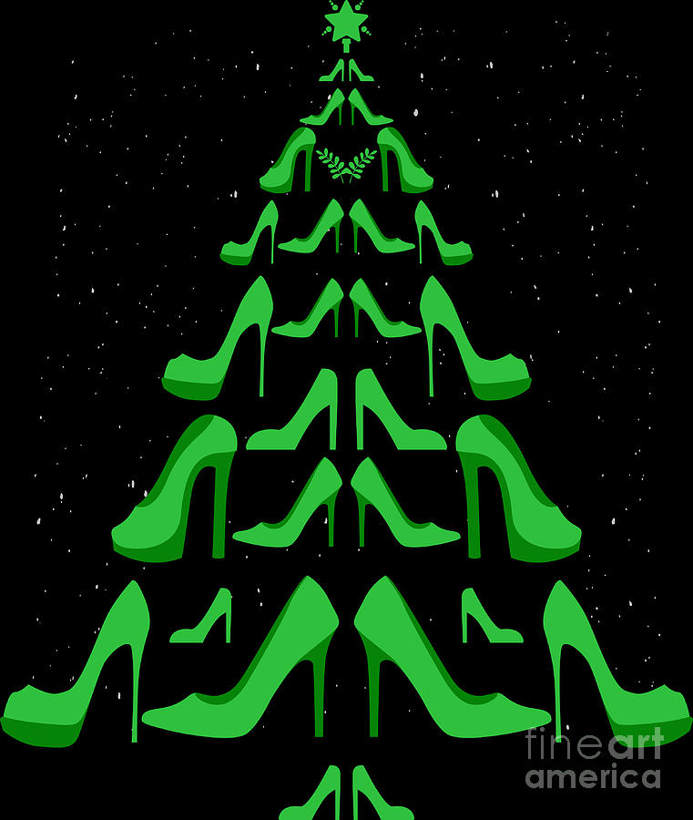 Christmas Funny High Heel Shoes Xmas Tree Gift Digital Art by ...