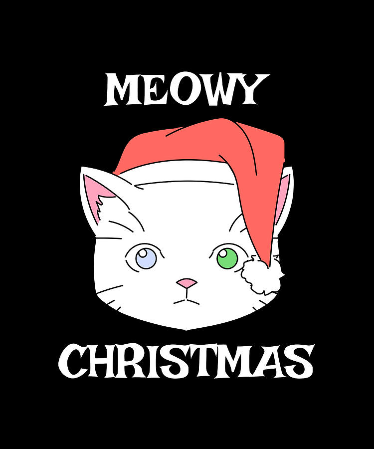 Christmas Gifts - Meowy Christmas Digital Art by Caterina Christakos