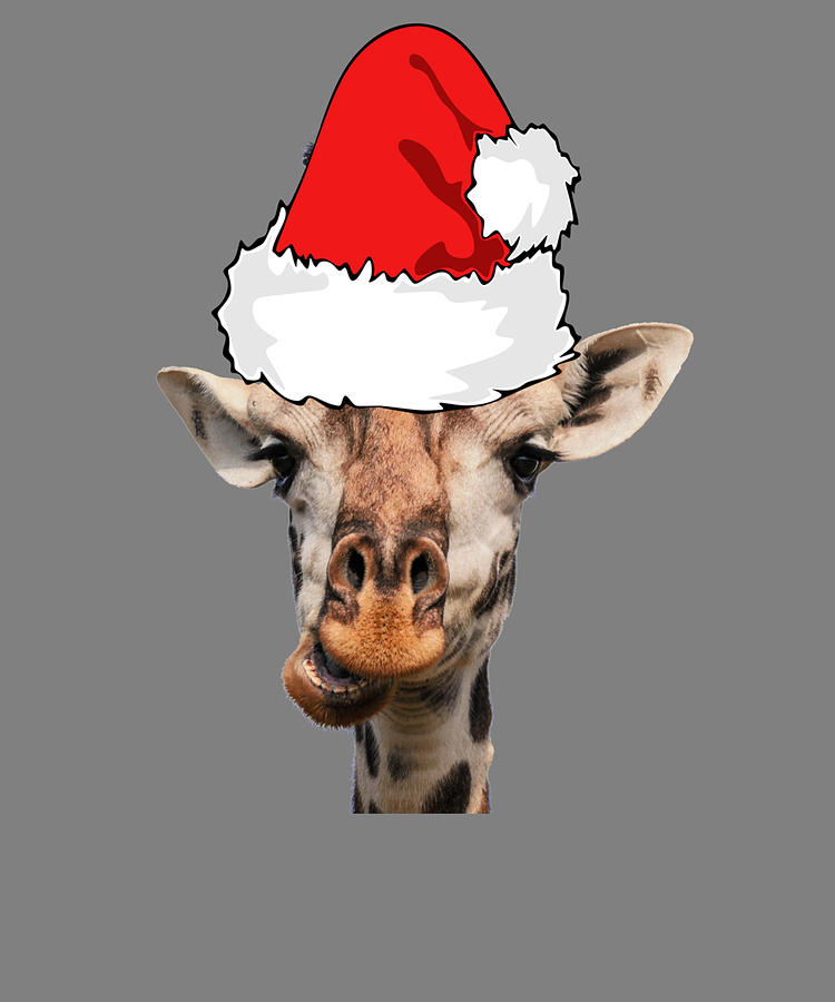Christmas Giraffe Santa Giraffe Neck Gaiter