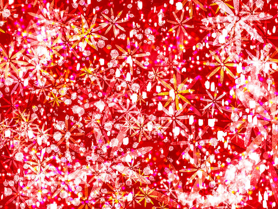 Christmas Glimmer Abstract Digital Art by Eileen Backman