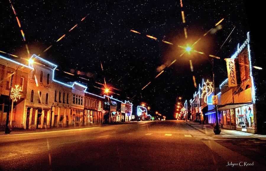 Christmas Glow on Main Street Photograph by Jolynn Reed