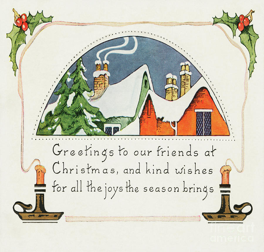 Christmas Greetings Card 1924 From The Miriam And Ira D Wallach Division Of Art Prints And 0485