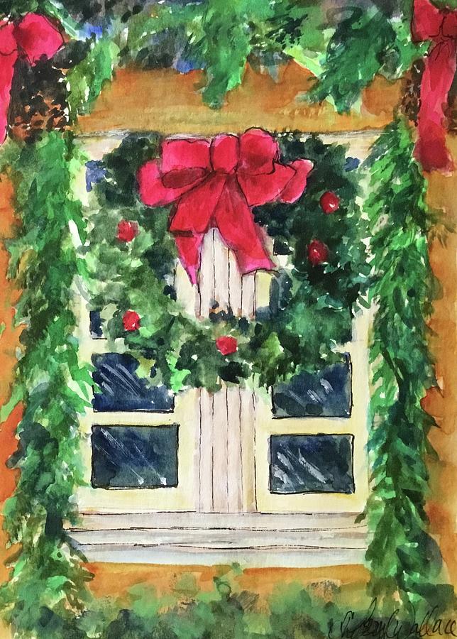 Christmas Greetings Painting by Cheryl Wallace