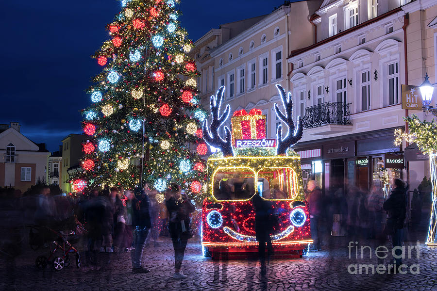 Christmas Greetings from Rzeszow, Poland, 2019 Photograph by Juli Scalzi