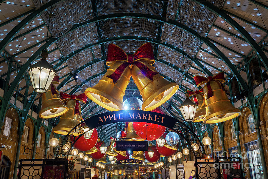 Christmas Jingle Bells in Covent Garden market, London Photograph by Delphimages Photo Creations