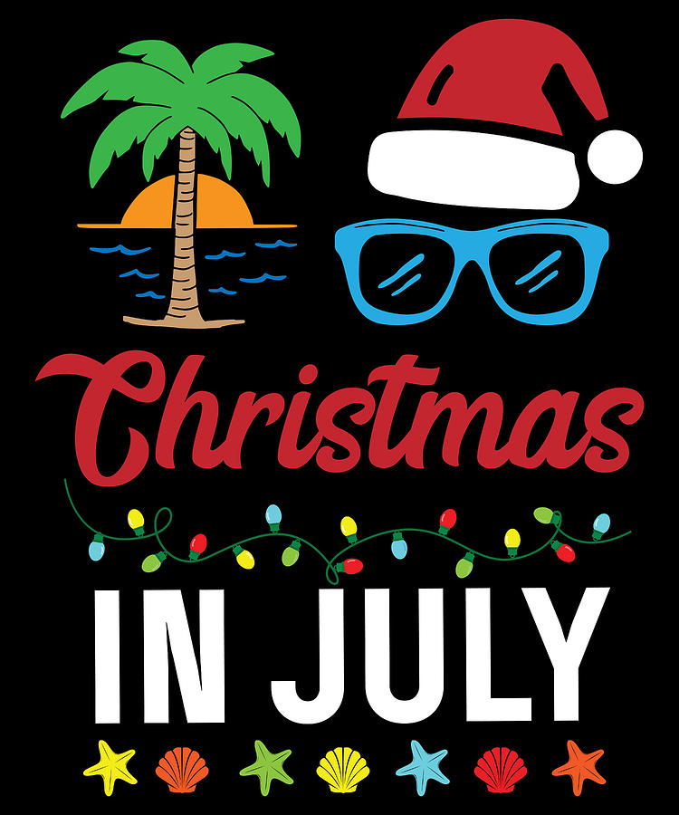 Download Christmas In July Santa Beach Funny Digital Art By Michael S