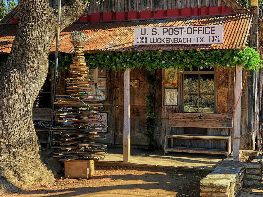 Christmas in Luckenbach Photograph by Judy Vincent