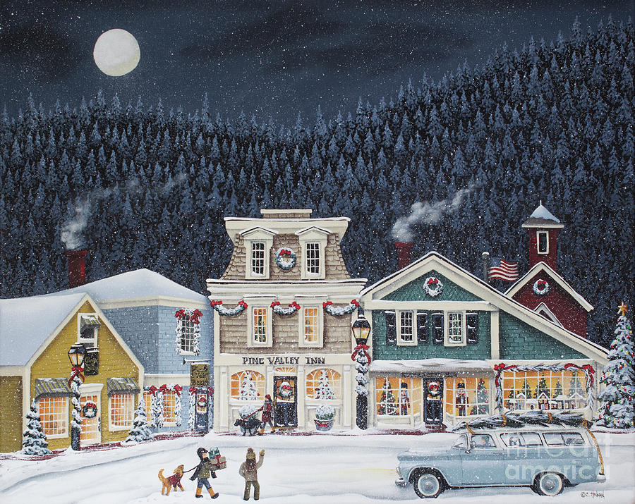Christmas Painting - Christmas In Pine Valley by Catherine Holman