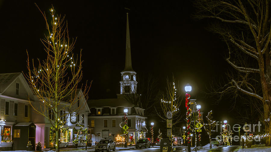 Christmas in Stowe Vermont Photograph by Scenic Vermont Photography