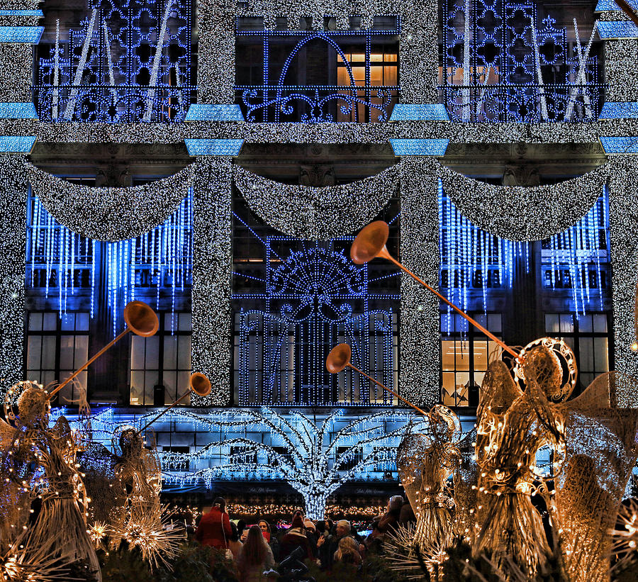 Christmas In The City #12 - Saks 5th Avenue Photograph