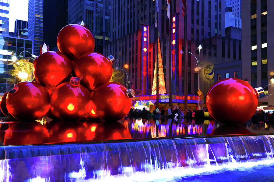 Christmas in the City #6 - 6th Ave Decorations Photograph by Allen ...