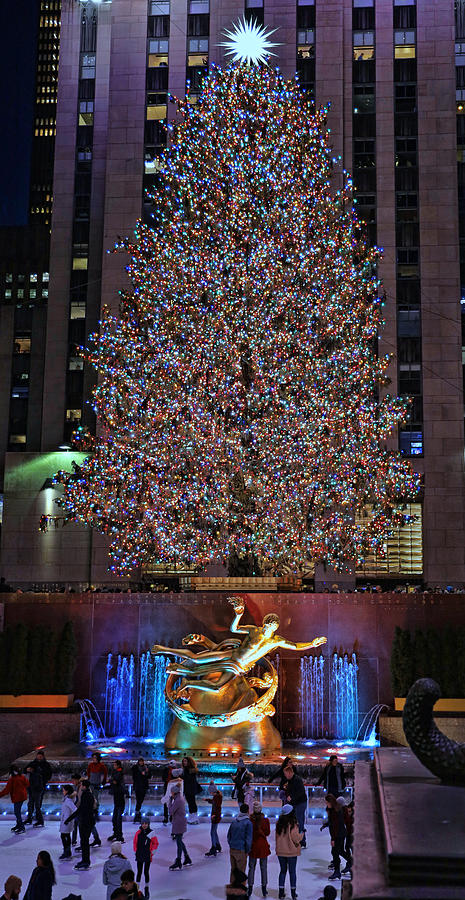 Christmas Photograph - Christmas in the City #8 - Rockefeller Center Christmas Tree by Allen Beatty