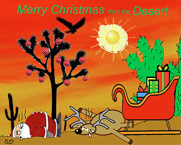 Christmas in the Desert Digital Art by Quwatha Valentine