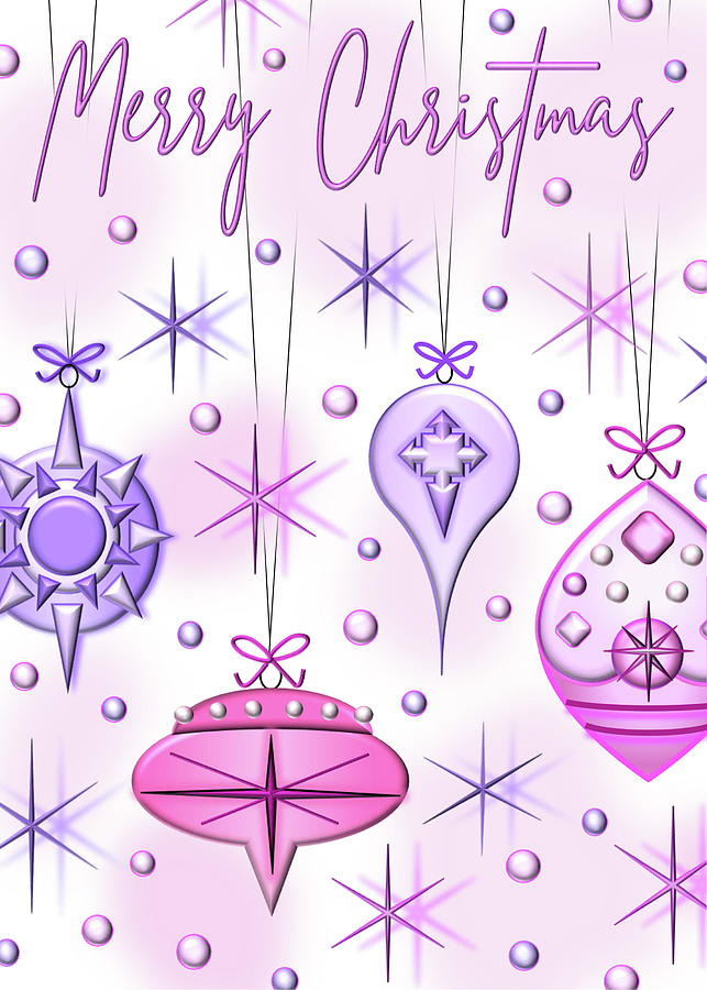 Christmas in the Pink Card Digital Art by Tara Hutton