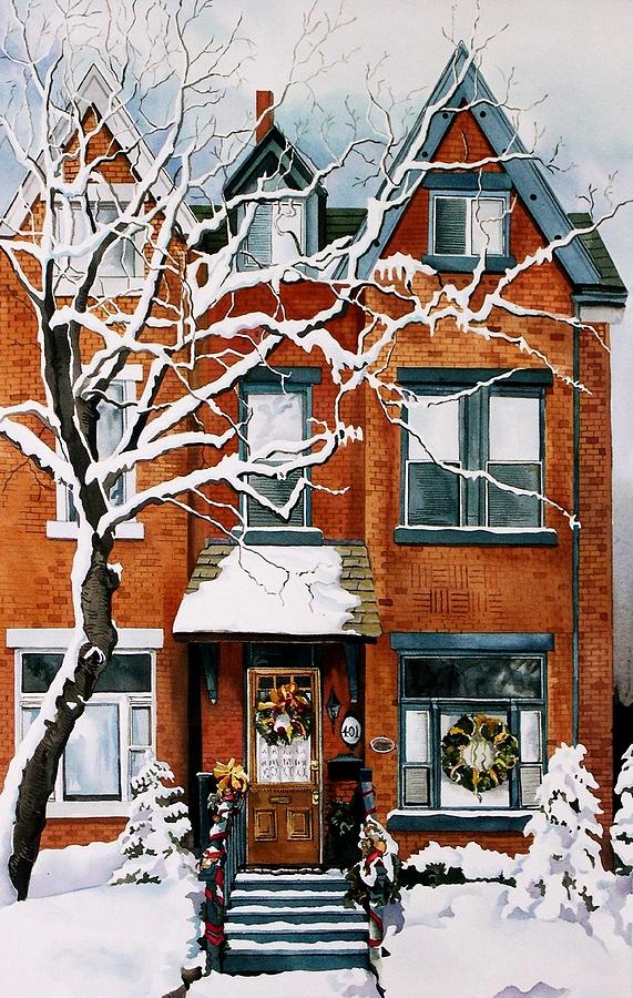 Christmas in Toronto Painting by Alfred Ng