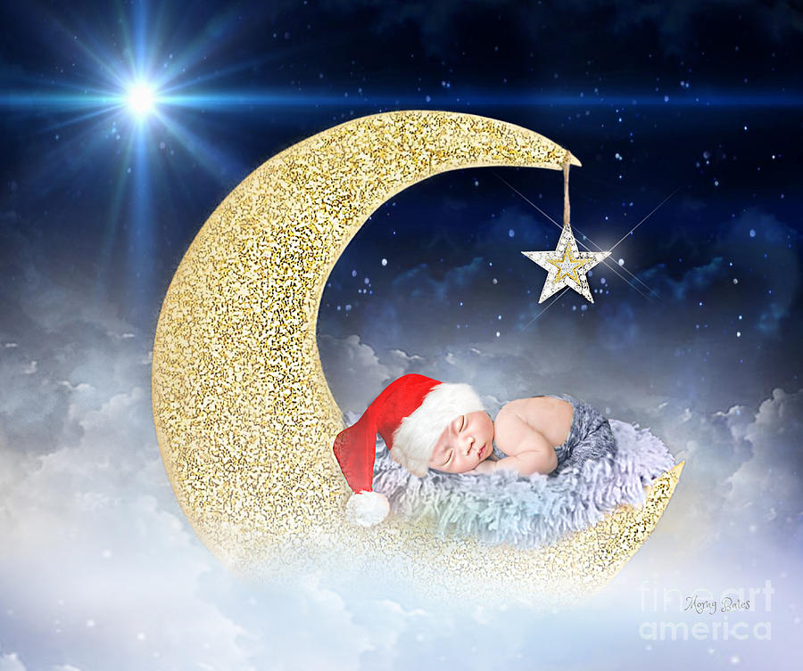 Christmas Infant Digital Art by Morag Bates