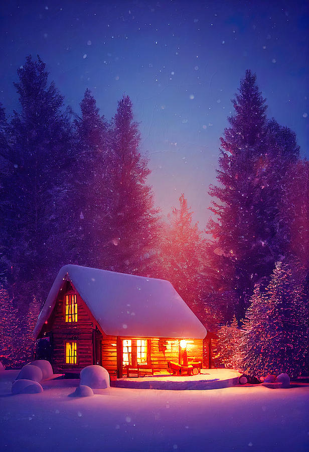 Christmas Painting - Christmas is coming, 01 by AM FineArtPrints