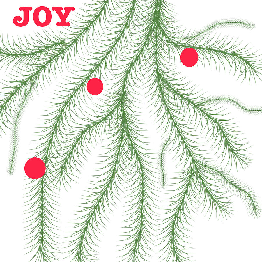 Christmas Joy card Digital Art by Mary Bedy