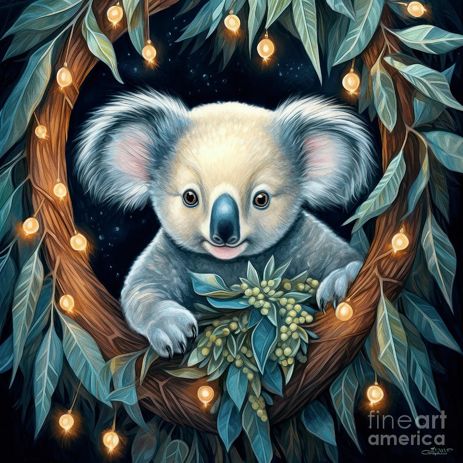 Christmas Koala Digital Art by Jutta Maria Pusl