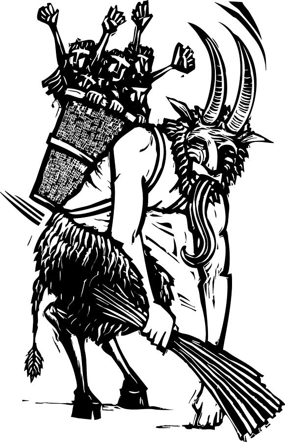 Christmas Krampus Drawing by Jeffrey Thompson Fine Art America