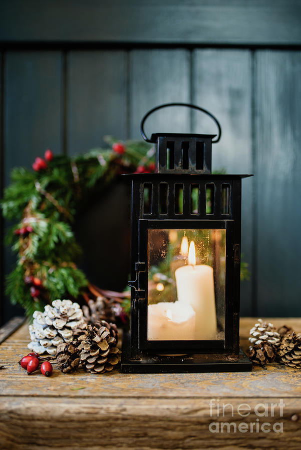 Christmas Photograph - Christmas lantern by Viktor Pravdica