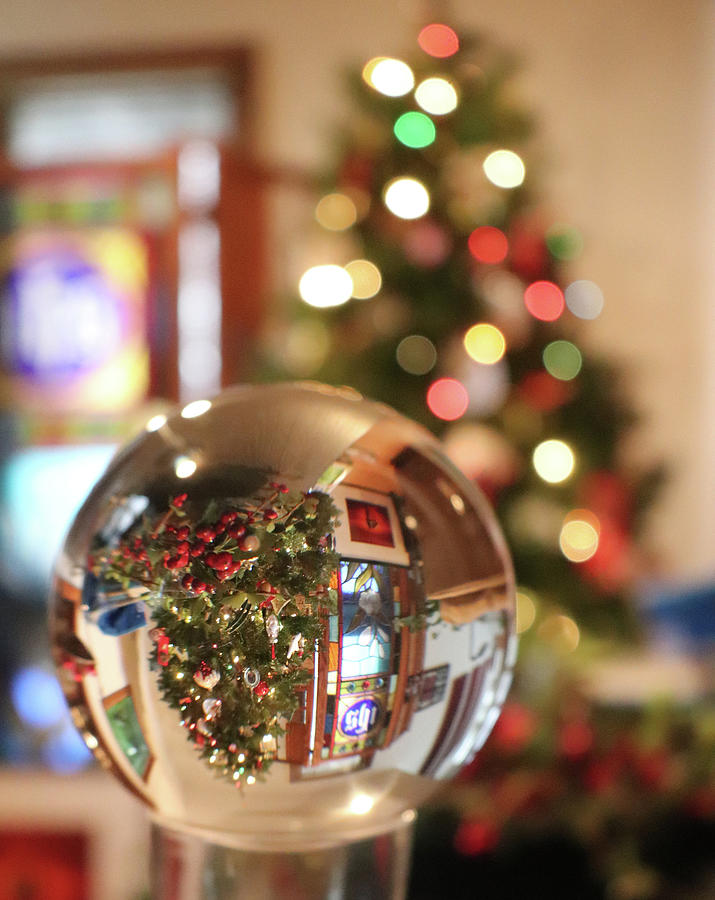 Christmas Lensball Photograph by David T Wilkinson