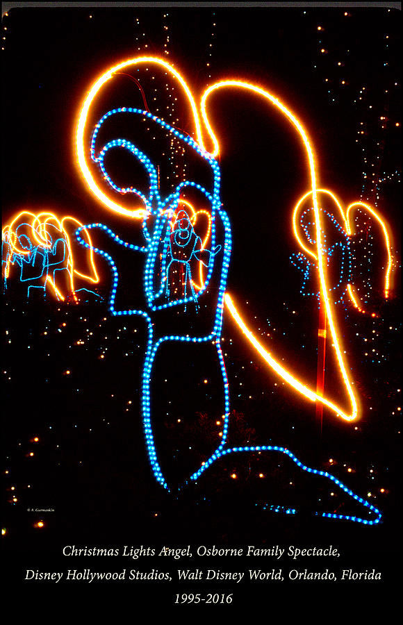 Christmas Lights Angel, Osborne Family Spectacle, Disney Hollywo Photograph by A Macarthur Gurmankin
