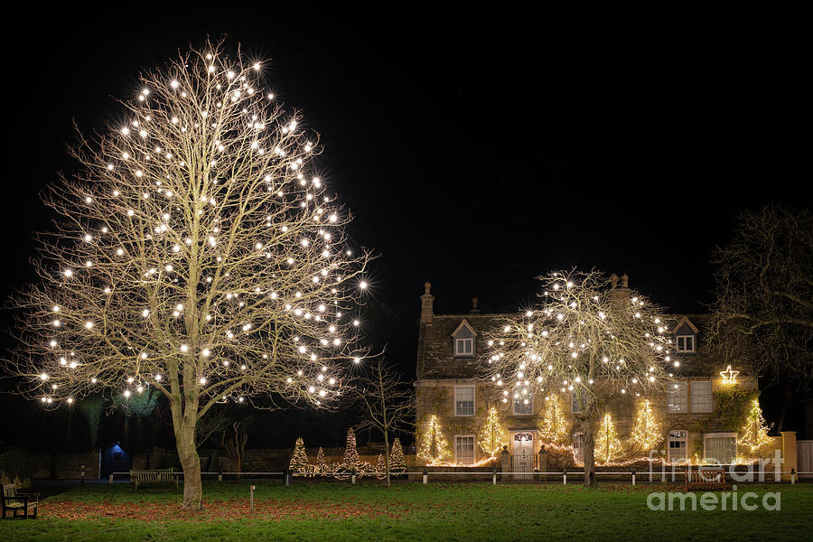 Christmas Lights Broadway Cotswolds Photograph by Tim Gainey