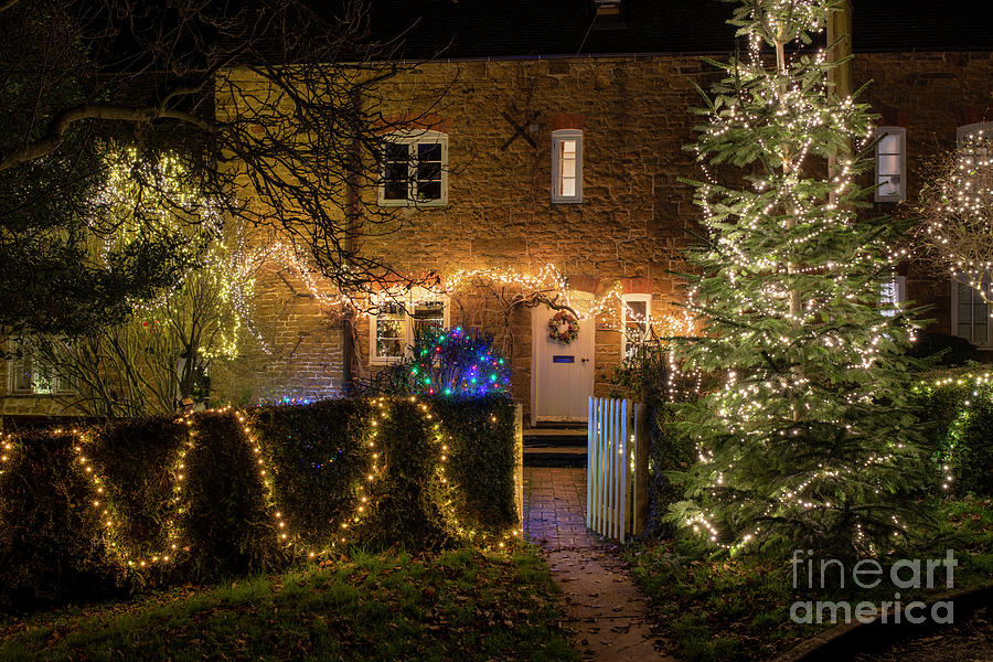 Christmas Lights in Great Bourton Photograph by Tim Gainey